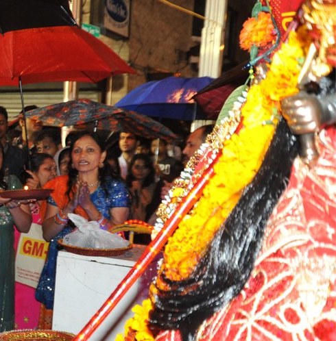 Aarti before the Goddess, 2011