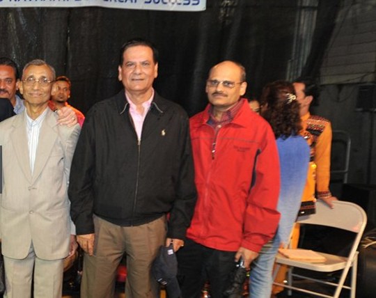 JCAMA and community leaders at the Navratri stage