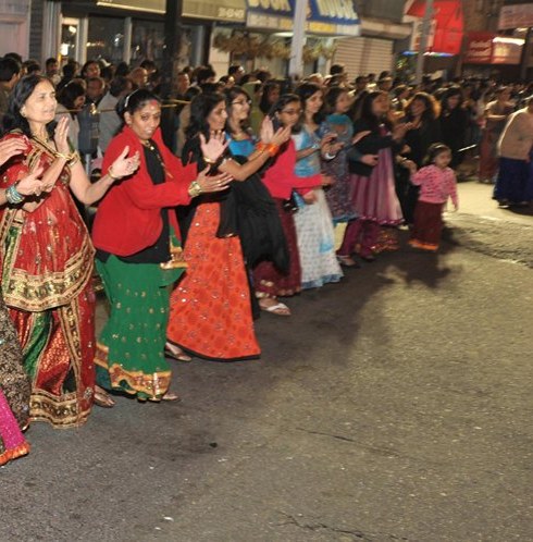Garba line on Newark Avenue, 2011